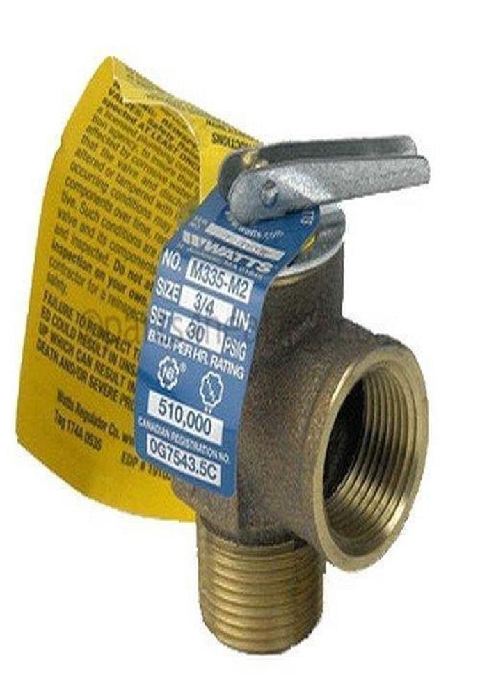 Watts Regulator 0342692 Boiler Relief Valve 3/4" 30Psi, No Size, bronz